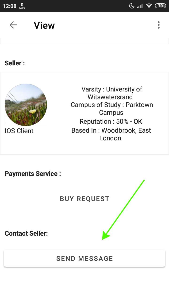 Buy request contact seller