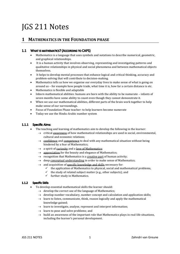 Notes for JGS 211 - cover image