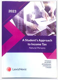 A Students Approach To Income Tax : Natural Persons 2023 - cover image