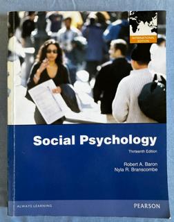 SOCIAL PSYCHOLOGY (PAPERBACK, INTERNATIONAL ED OF 13TH REVISED ED) - cover image