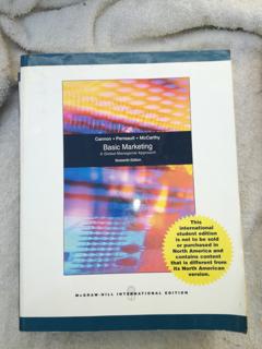 Basic Marketing A global managerial approach. McGraw-Hill International edition - cover image