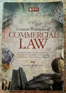 General Principles of COMMERCIAL LAW (7th edition) - Havenga, et al - cover image