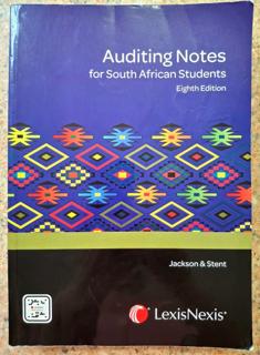 Auditing Notes for South African Students (8th Edition) - Jackson & Stent - cover image