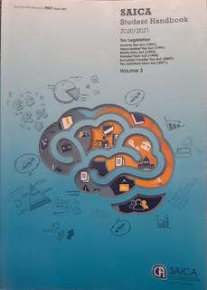 SAICA Student handbook 2020/2021 TAX Legislation - cover image