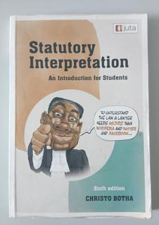 Statutory Interpretation: An Introduction for Students - cover image