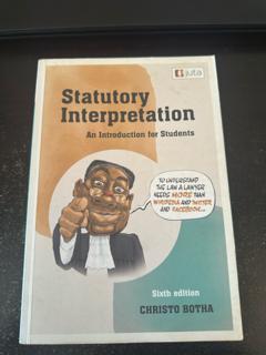 Statutory Interpretation: An Introduction for Students - cover image