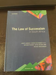 The law of Succession in South Africa - cover image
