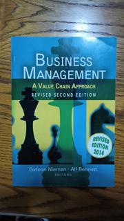 Business Management - A Value chain approach - cover image