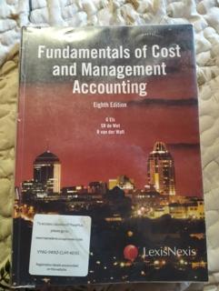 Fundamentals of cost and management accounting - cover image
